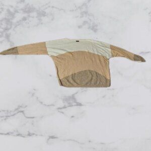 Aaeda Tan and White Oversized Sweater - Excellent Used Condition